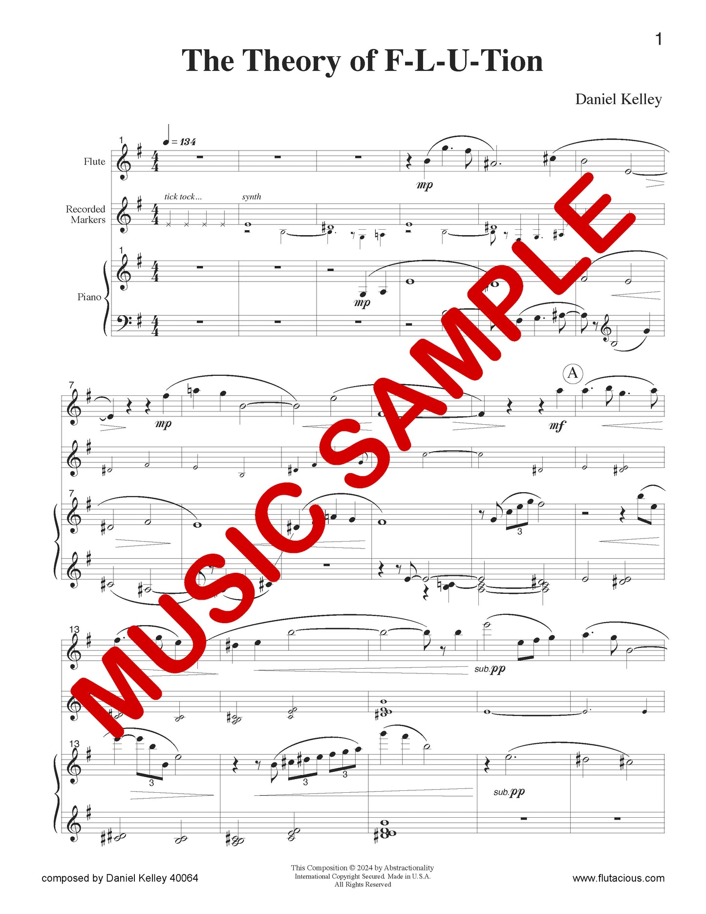 The Theory of F-L-U-Tion for Flute+Piano+Electronics