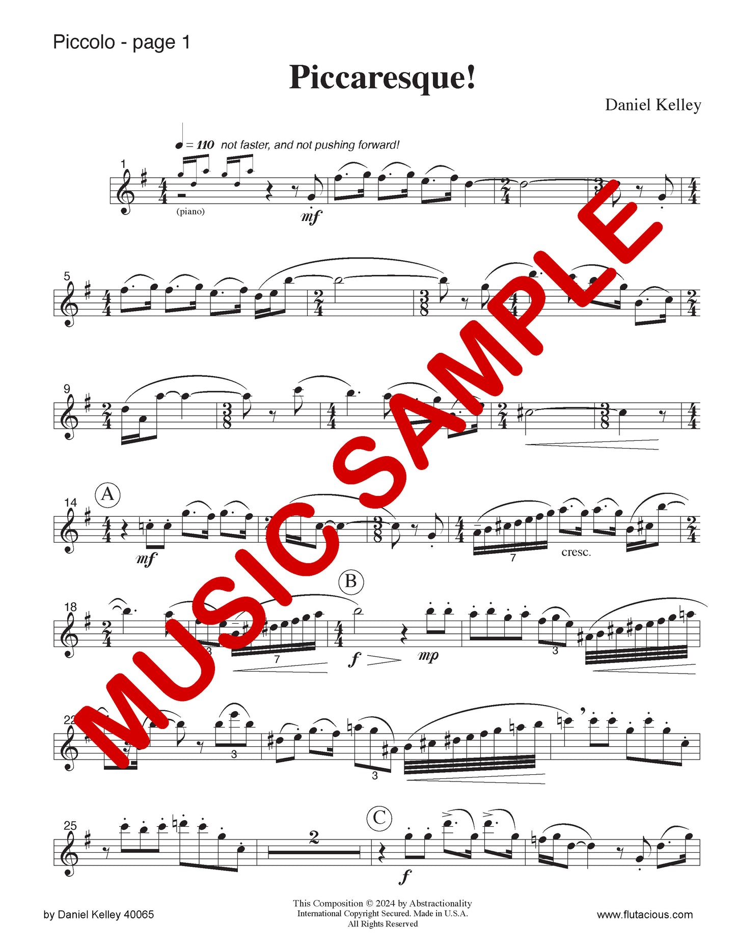 Piccaresque for Piccolo & Piano