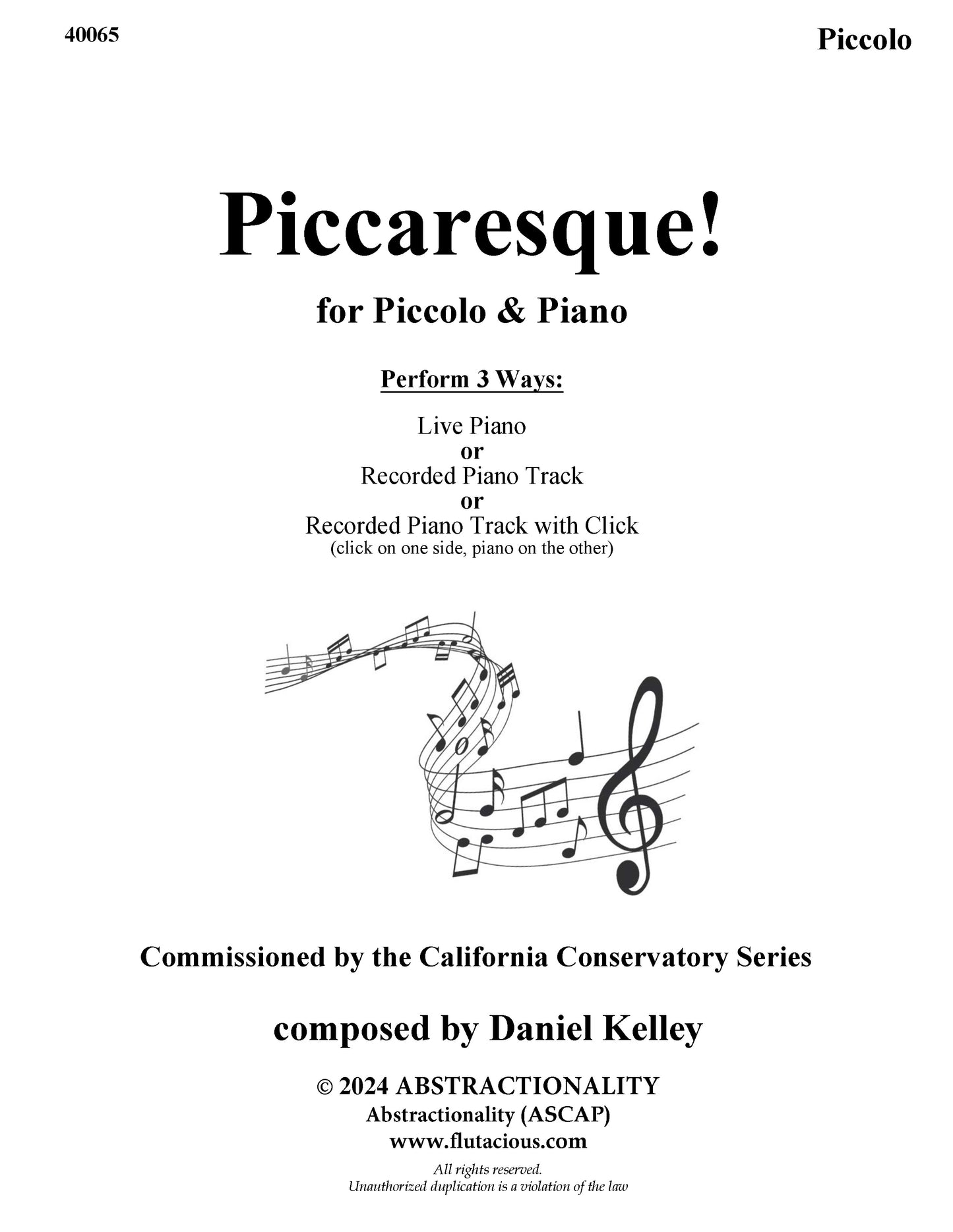 Piccaresque for Piccolo & Piano