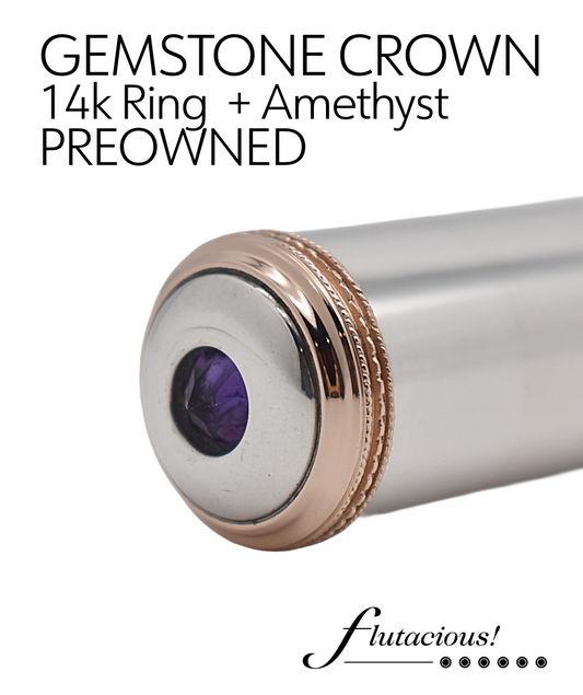 Gemstone Silver Crown + 14k Gold Ring + Amethyst