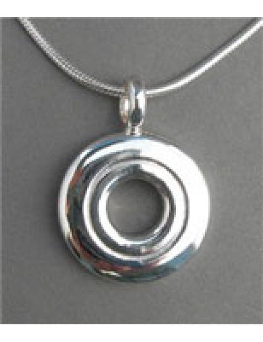 Open Hole Flute Key Pendant - Sterling Silver