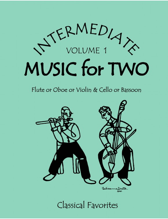 Music for Two, Intermediate - Volume 1 - Fl/Ob/Vln & Cello/Bsn, 47001