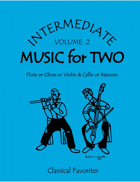 Music for Two, Intermediate  -  Volume 2 - Fl/Ob/Vln & Cello/Bsn, 47002